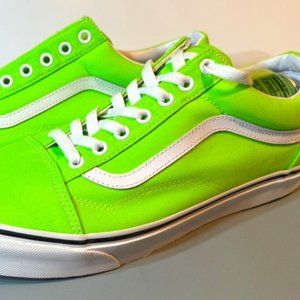 VANS Old Skool Neon Green Gecko Size 12, NEVER WORN NEW no box